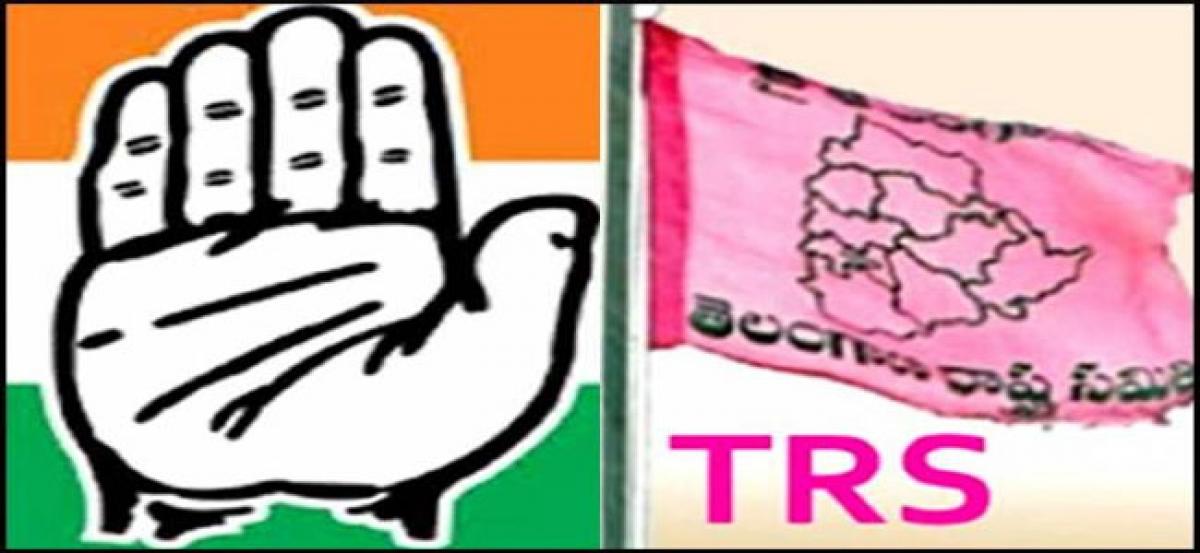 Congress-TRS leaders clash at dabha