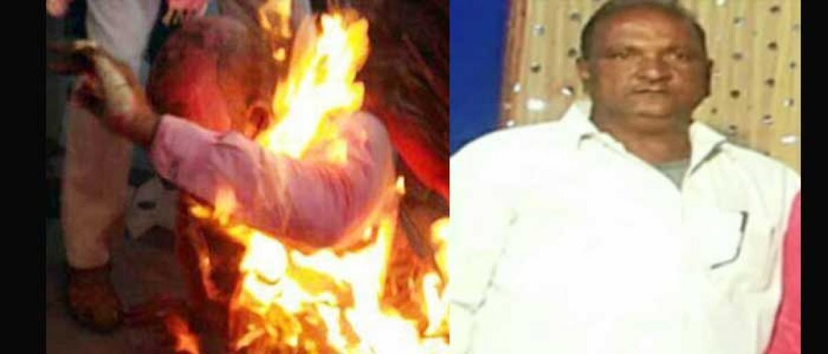 TRS activist succumbs to burns