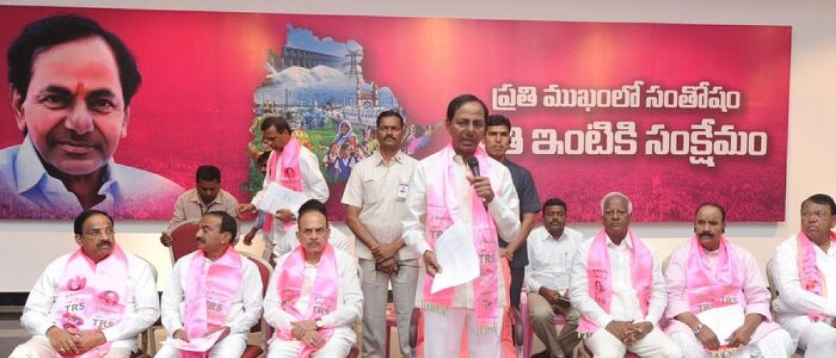 KCR tells TRS leaders to work for success of party