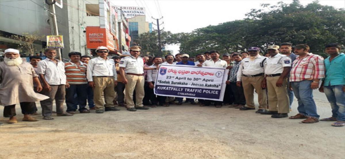 Traffic awareness drive held