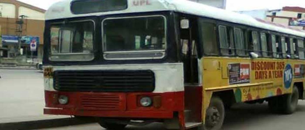 10 pc RTC buses not fit to run on Hyderabad roads