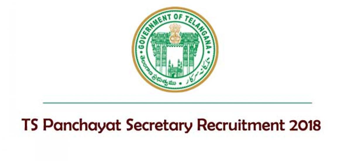 TS Panchayat Secretary Recruitment 2018; Last date extended