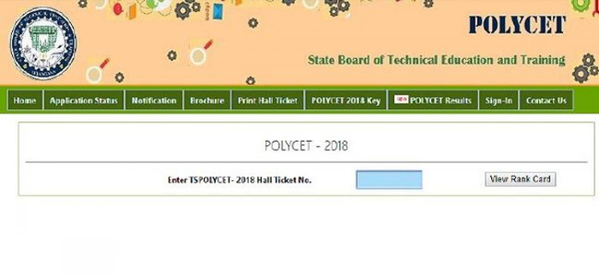 TS POLYCET 2018 results released