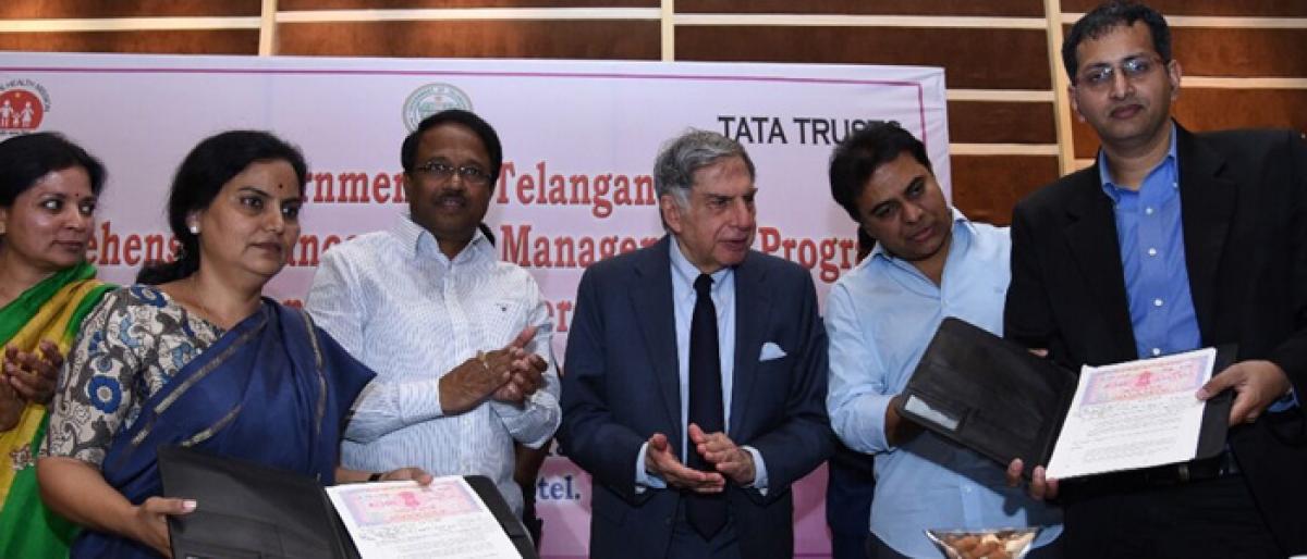 Telangana State, Tata Trust join hands for providing cancer care facilities