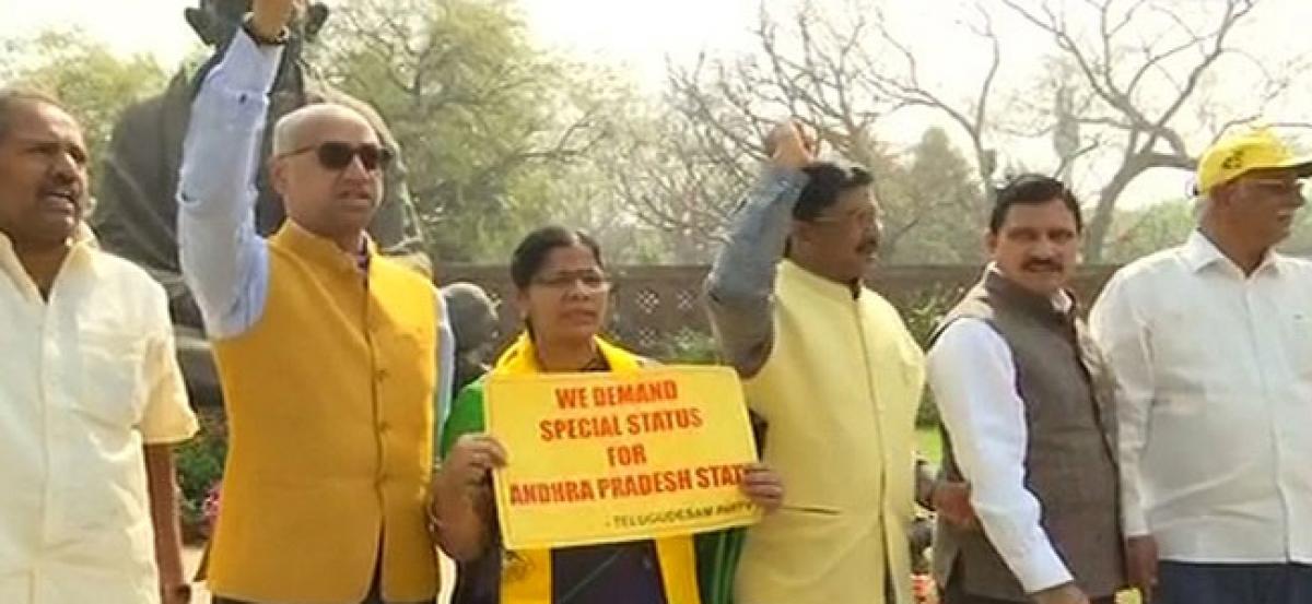 BJP Talaq talaq talaq: TDP continues protest in Parliament