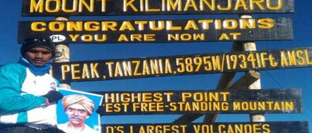 TTWREIS students unfurl tricolour atop Mt Kilimanjaro