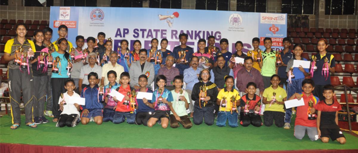 Sailu Noor pockets double in the fourth Andhra Pradesh State ranking table tennis tournament
