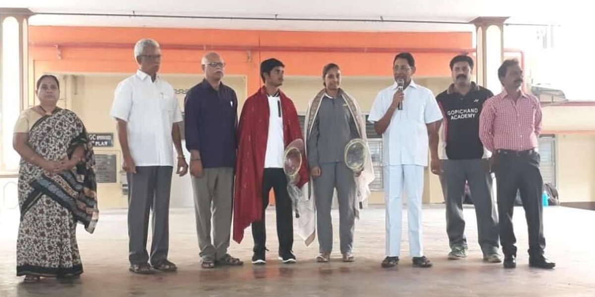 Winners in badminton contest felicitated