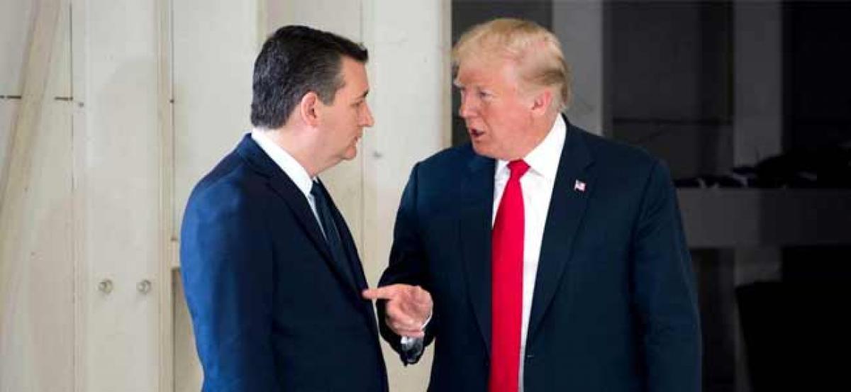 Trump and former rival Ted Cruz rally together in Houston ahead of election