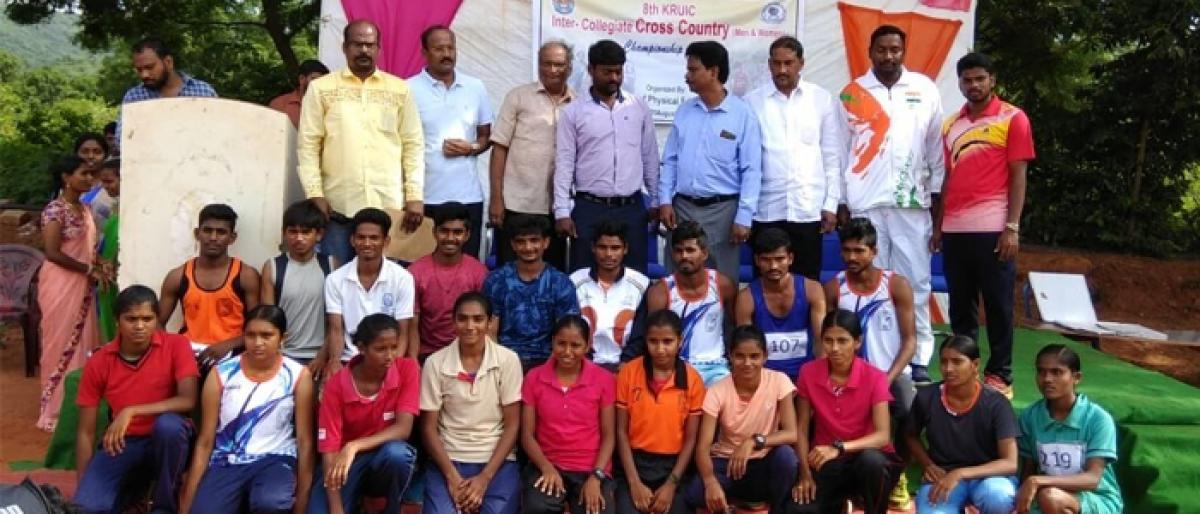 8th Krishna University Inter-Collegiate Cross country Tournament organised in Vijayawada