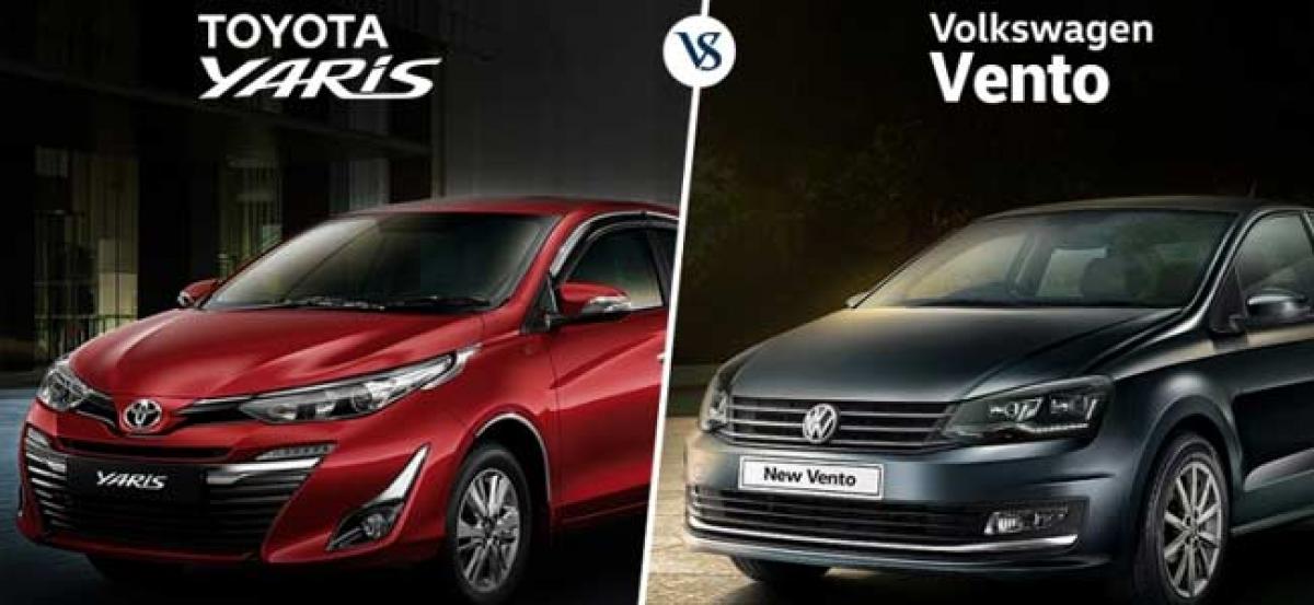 Toyota Yaris vs Volkswagen Vento: Specifications Comparison