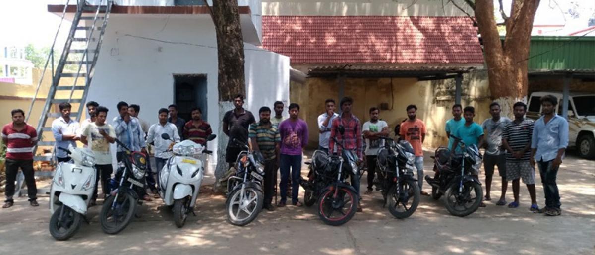 Youth held for triple riding in Kothagudem