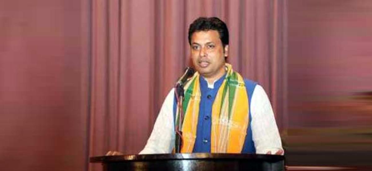 Tripura chief minister Biplab Deb demands additional funds from Centre to fulfill poll promises