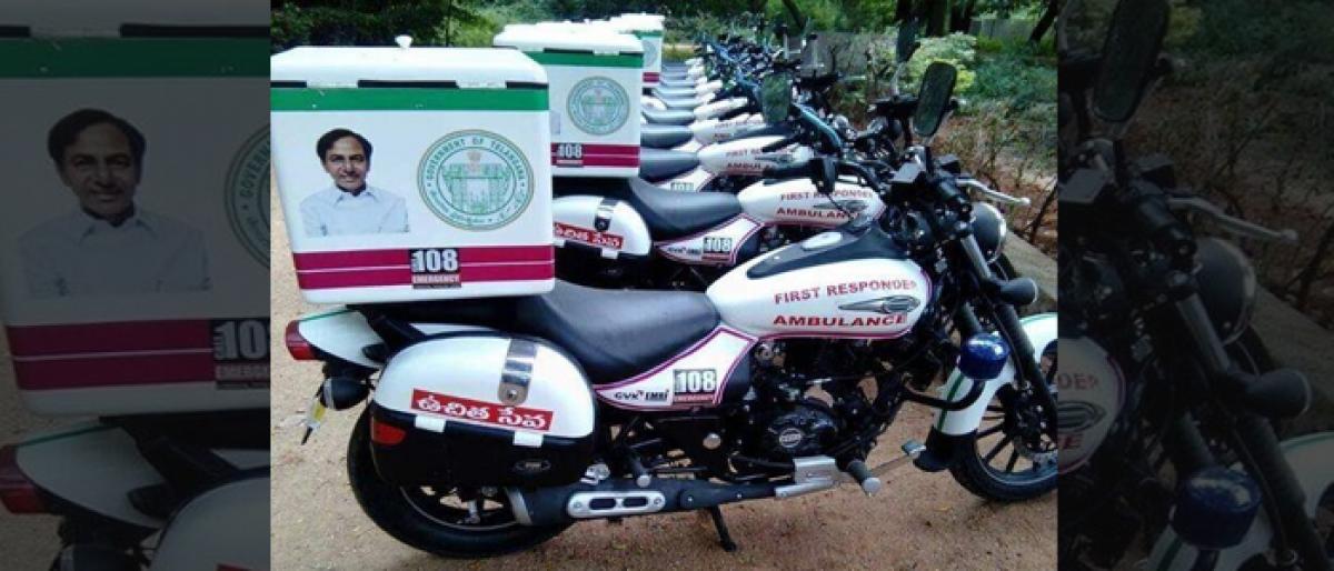 KCR to launch two-wheeler ambulances