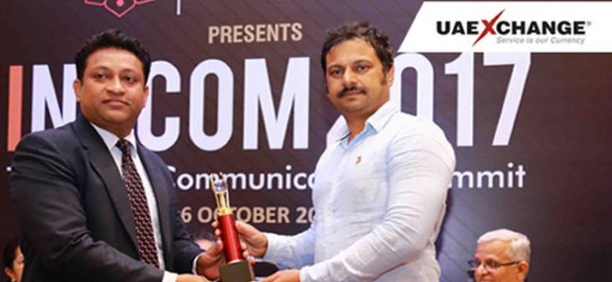UAE Exchange India won Indcom Award 2017 for Best Digital Media Campaign