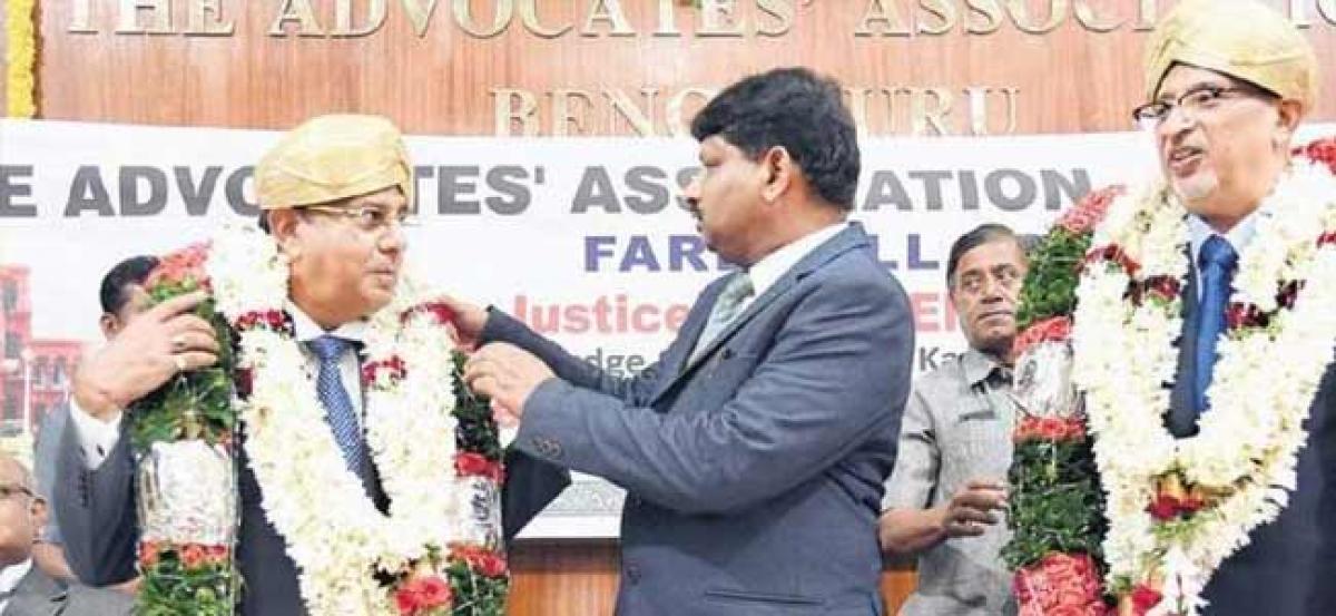 “United we stand, divided we fall” said justice Raghvendra S Chauhan during his farewell