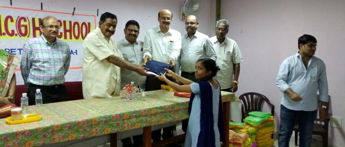 Uniforms distributed to girls in Vijayawada