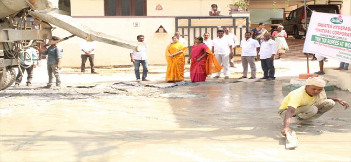 Road blocked by wine shops