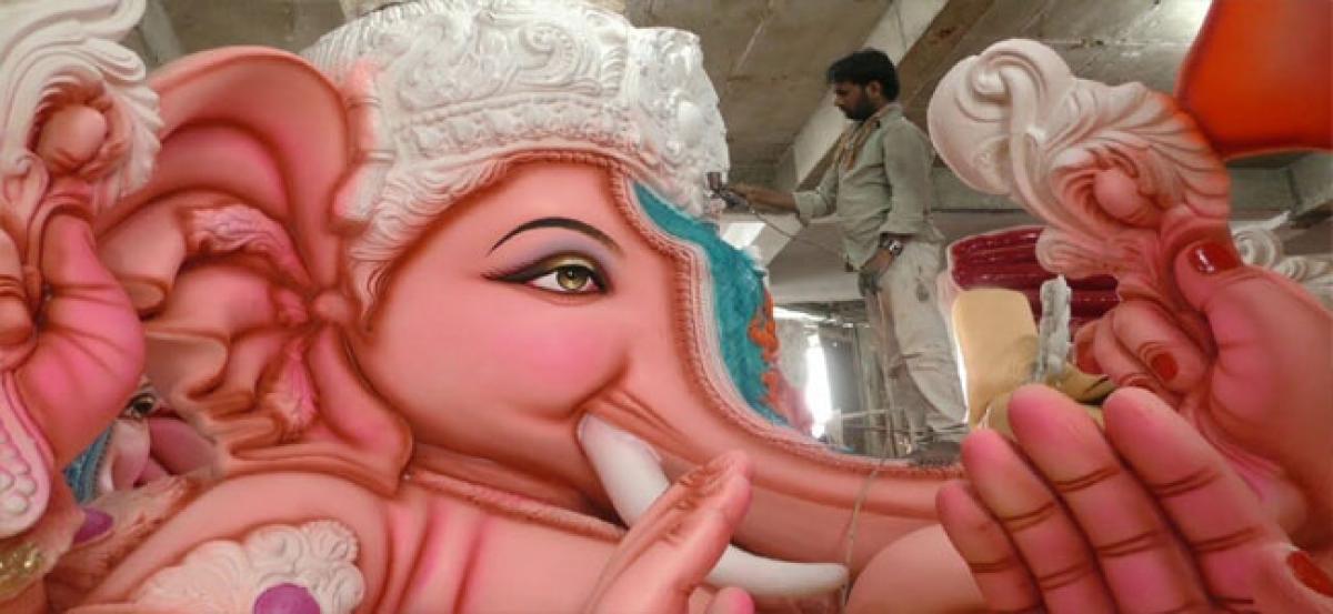 Dhoolpet market sees dip in Ganesh idols