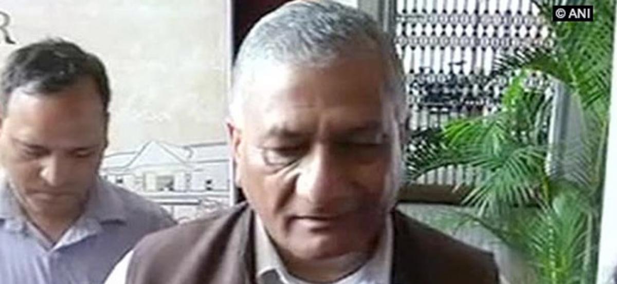 VK Singh expresses grief over loss of lives in IAF helicopter crash