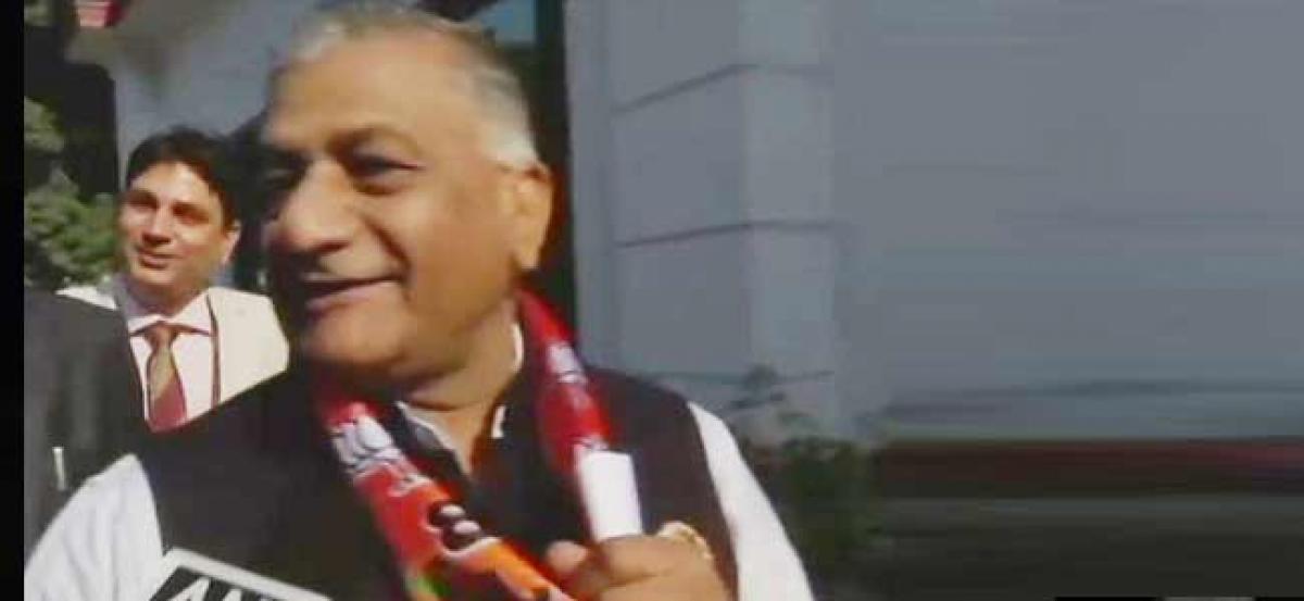 Officially, martyr is termed as battle casualty: VK Singh on terminology row
