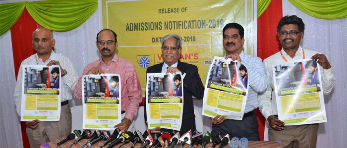 V-SAT-2019-20 admission notification released in Guntur