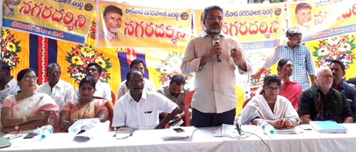 MLA V Venkateswara Rao promises helping hand to destitute women in Kakinada