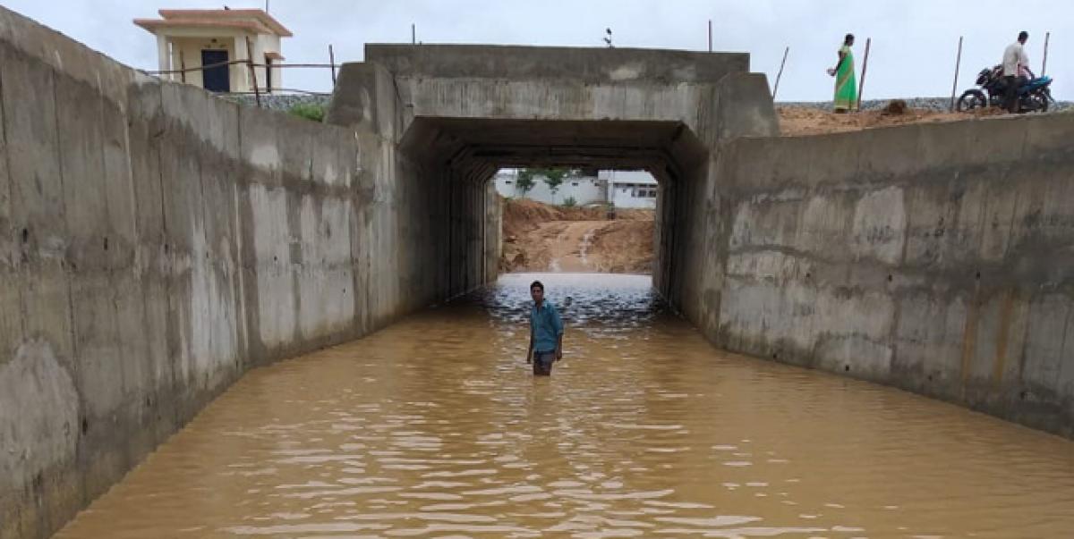 Commuters face tough time as railway underpass submerges