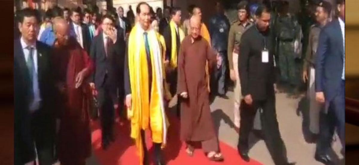 Vietnam President visits Mahabodhi temple