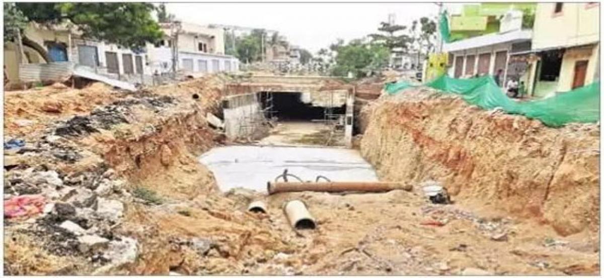 Delay in construction of Railway Under Bridge affecting business in Uppuguda