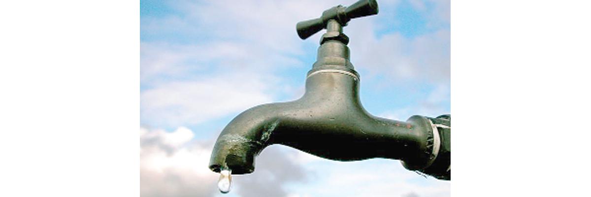 No water supply to certain areas today