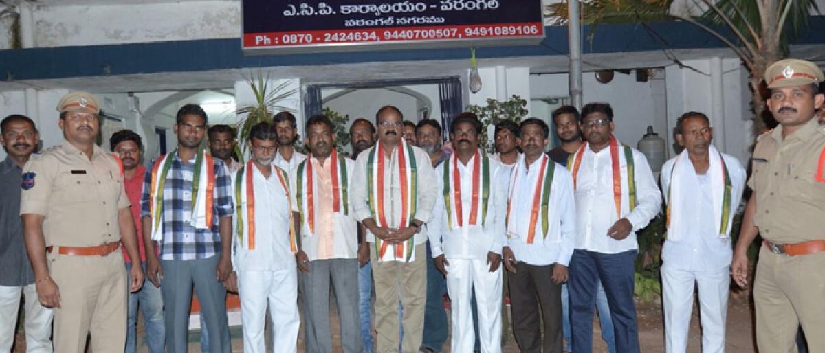 Warangal Congress leaders arrested ahead of KTR’s Warangal visit