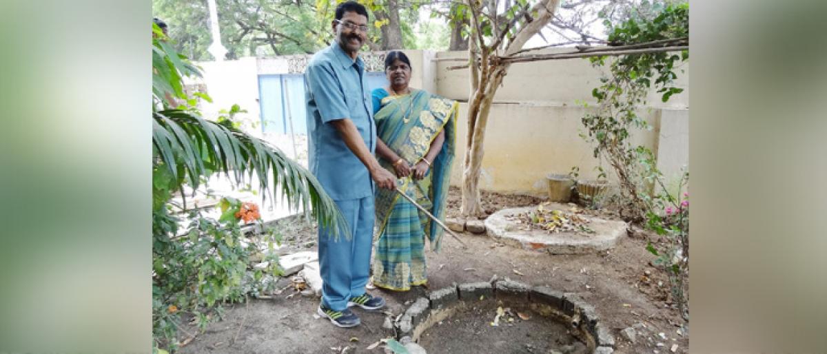 Senior citizens show the way: Rainwater harvesting pit