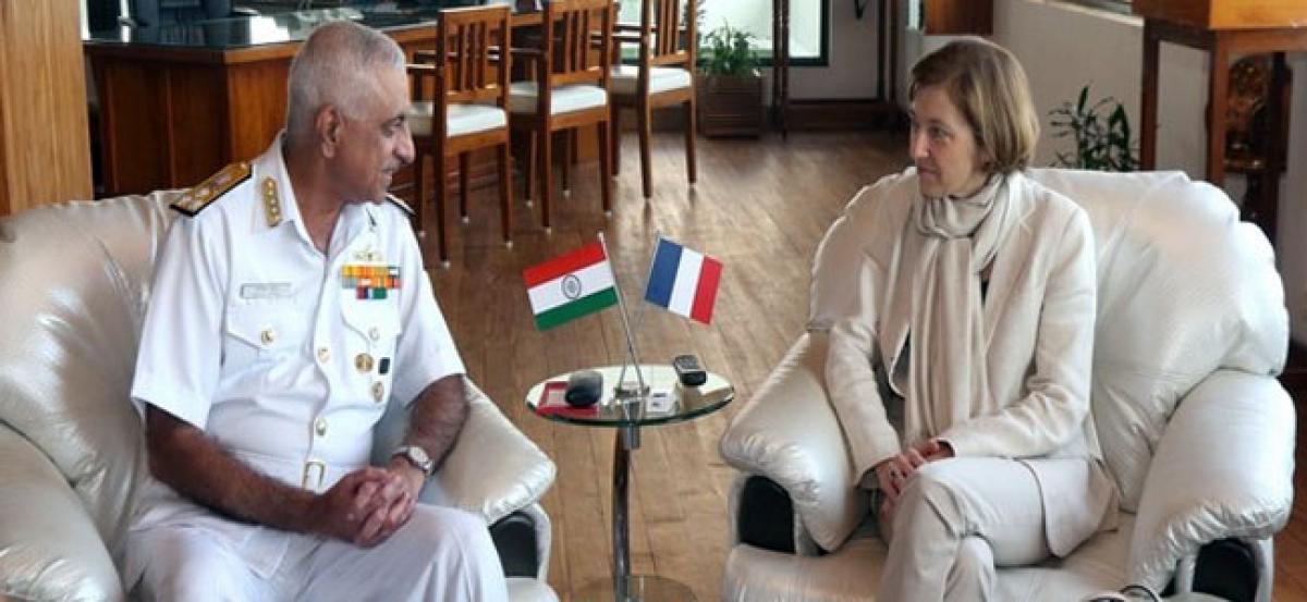 French Minister for armed forces visits Western Naval Command