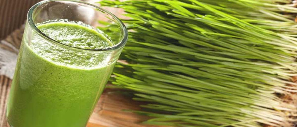 Try wheatgrass shots