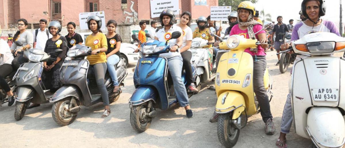 Women bikers promote road safety