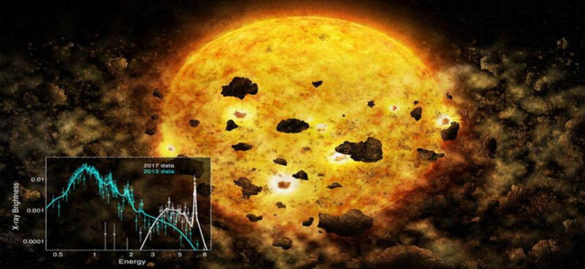 NASA sees first sign of one young star devouring planet