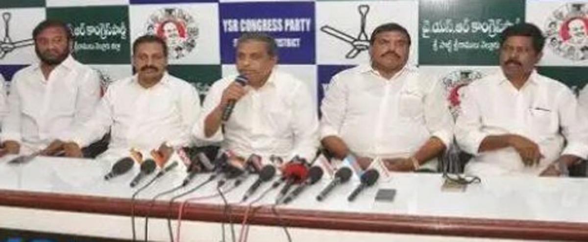 YSRCP stir against TDP, BJP