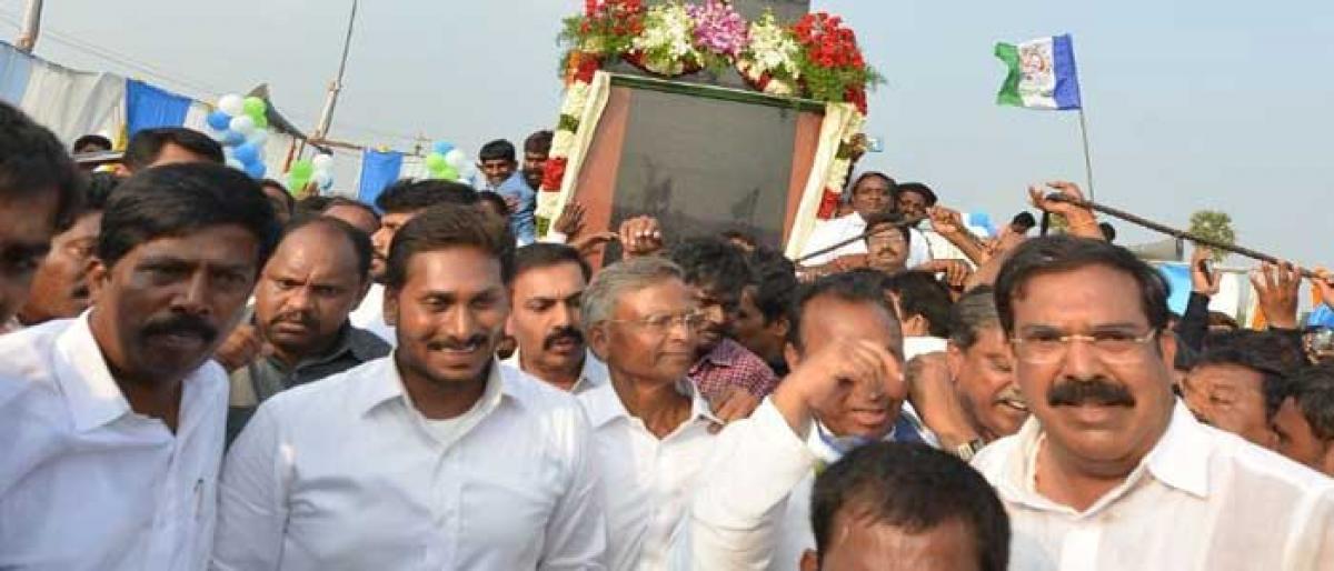 Jagan crosses 1,000-km mark