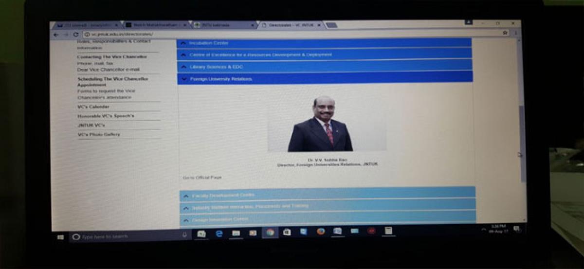 Outdated JNTU-K website irks students