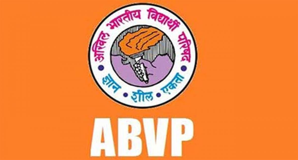 ABVP protests over schools selling books