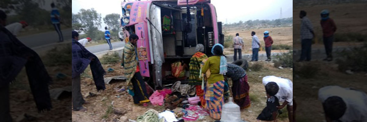 Bus overturns in Chittoor, 1 killed