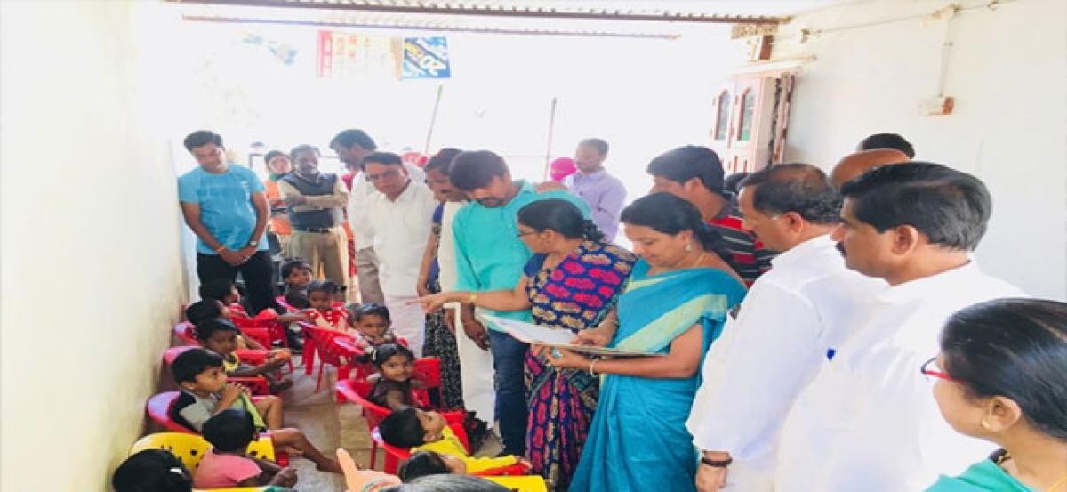 Corporator pays surprise visit to Anganwadi Centre