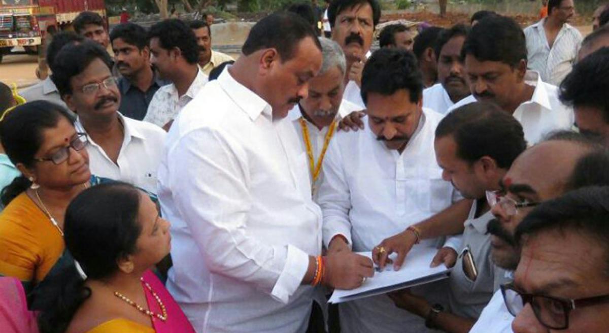 Ministers, TDP leaders inspect arrangements