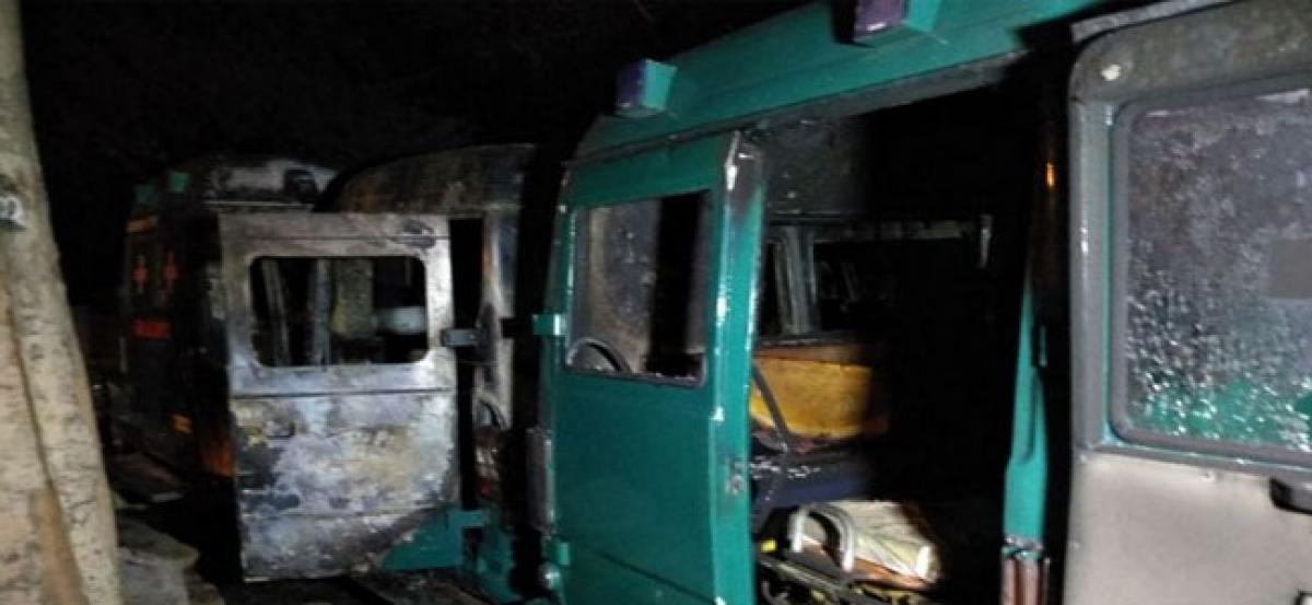 Two charred to death after ambulance catches fire