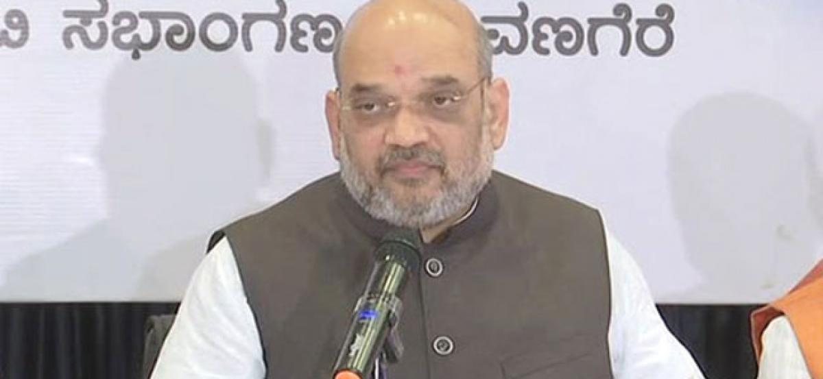 Amit Shah accuses Congress of dividing Hindus in Karnataka