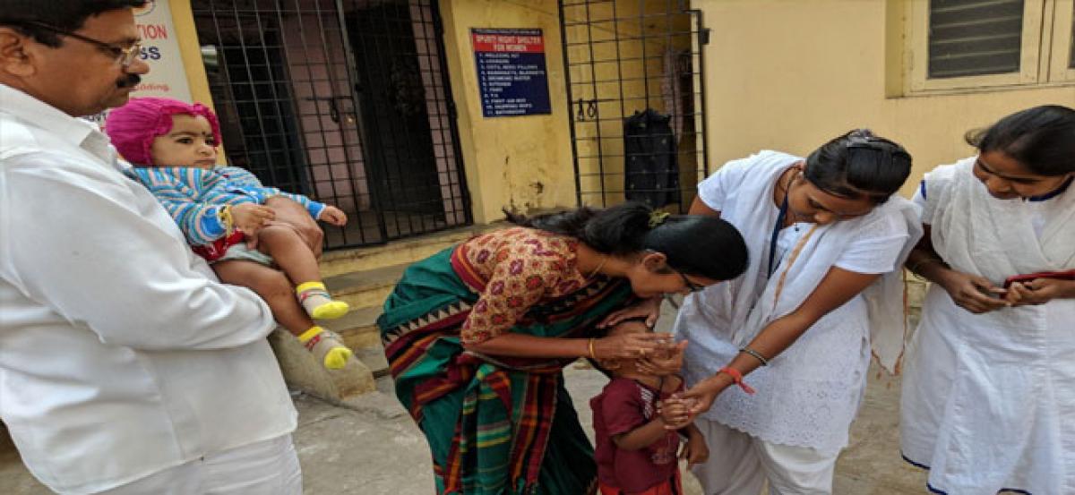 Polio drops administered