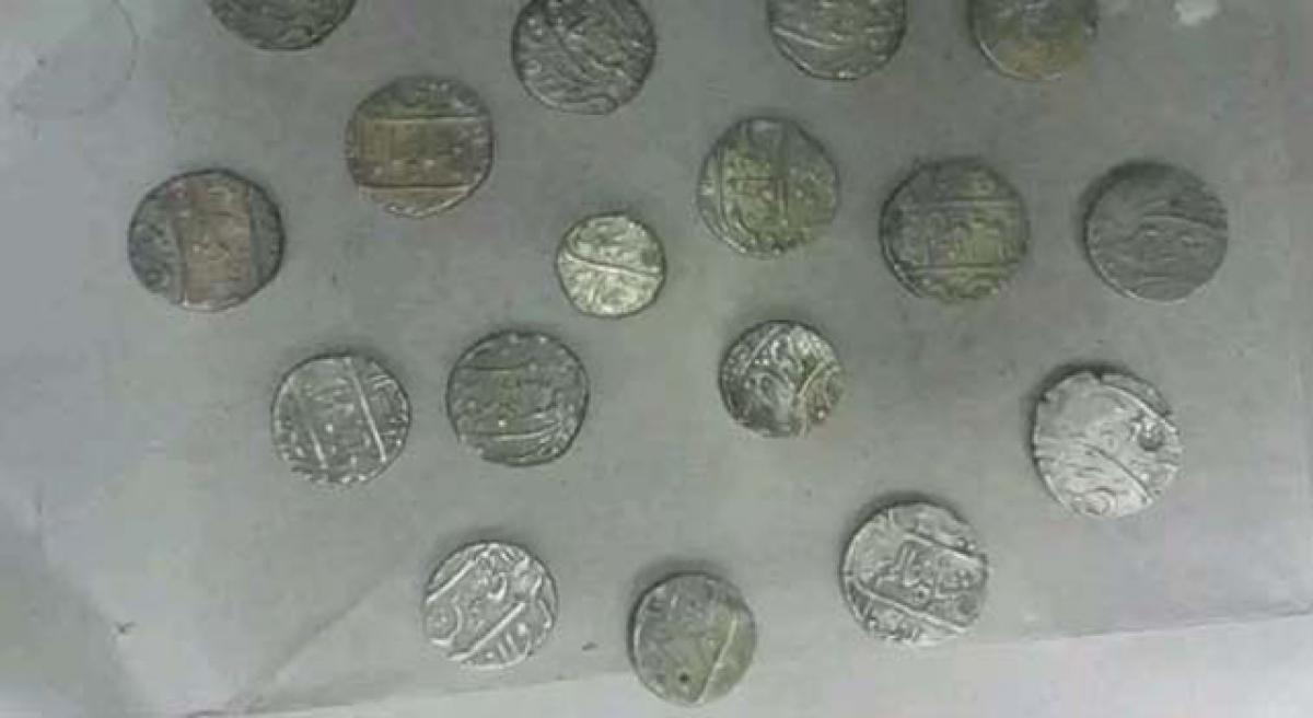 Nizam’s silver coins found at Kothapalle