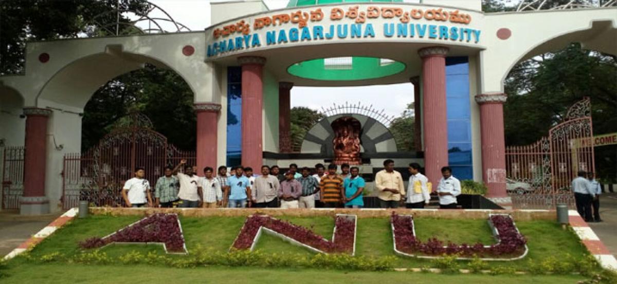 Acharya Nagarjuna University students protest for Minister’s dismissal