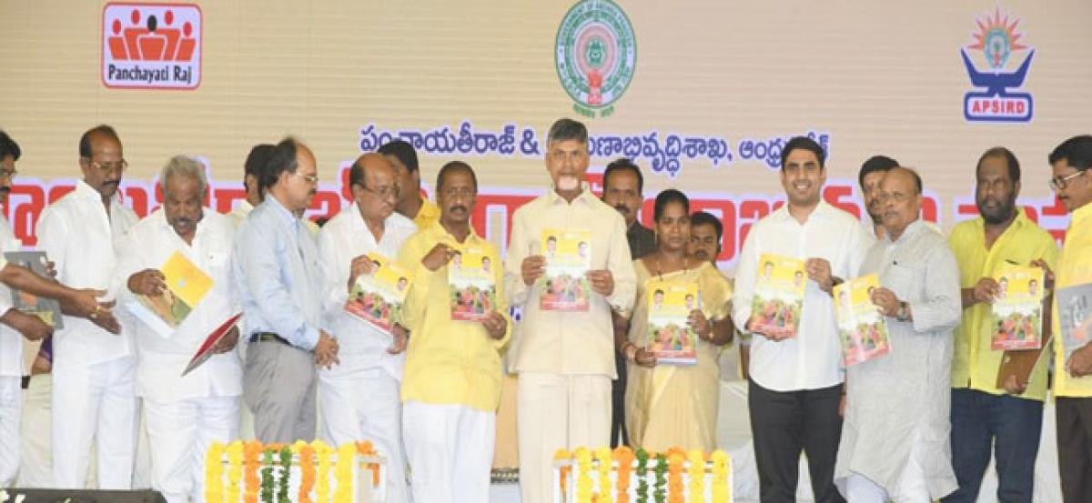 Chandrababu credits APs progress to Panchayat Raj system